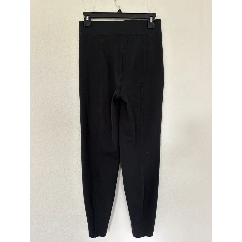 Halara Womens Medium Black High Waisted Pocket Zipper Darted Slim Pants Moto